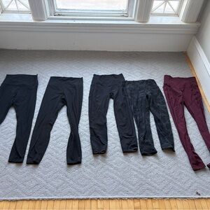 6 pair of lululemon Leggings